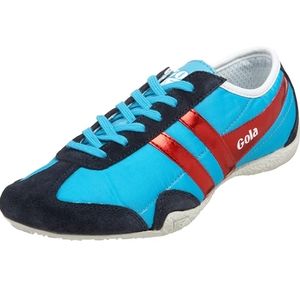Gola Womens capitol sneaker color- Process Blue/Red/Navy